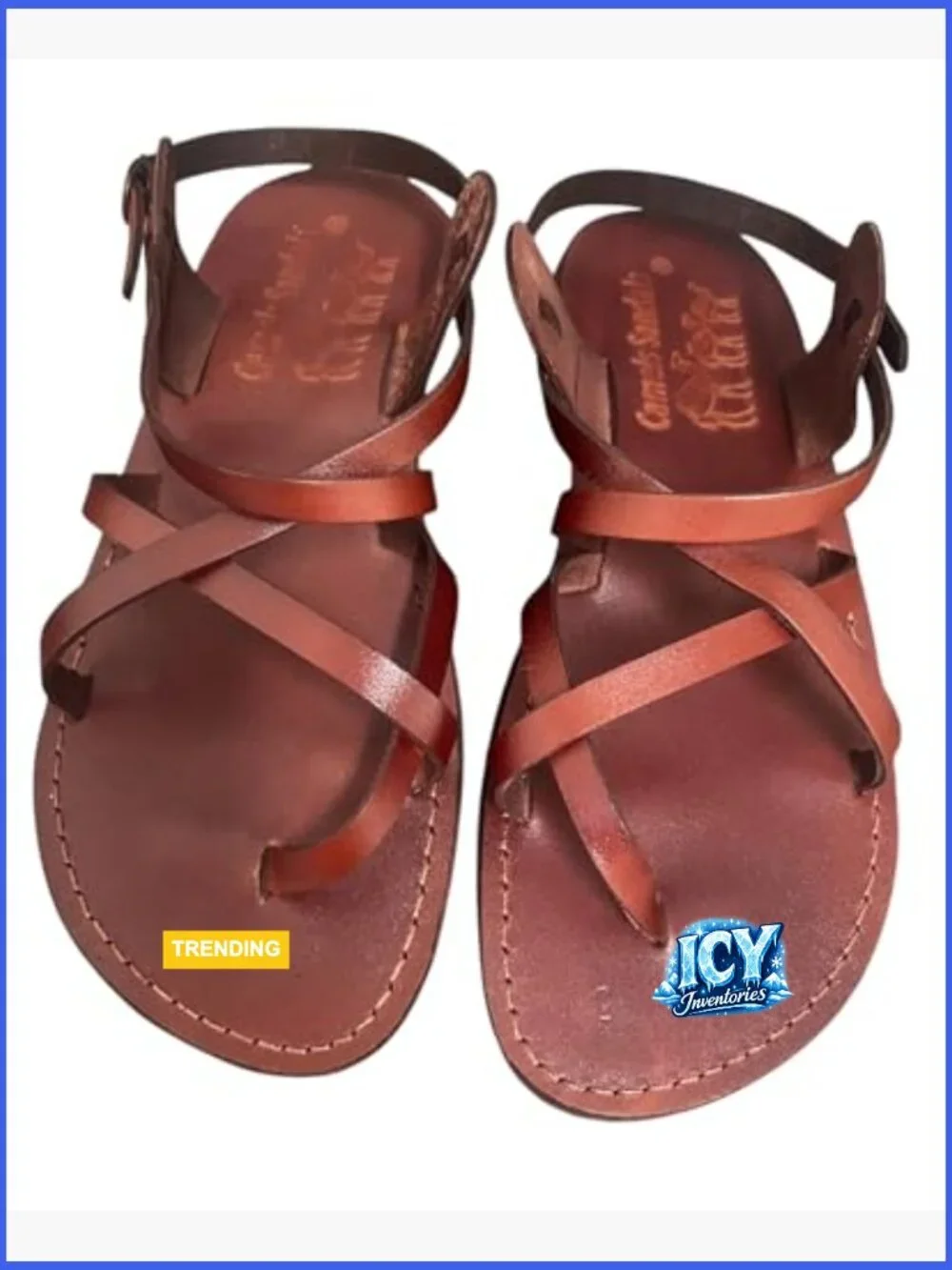 Genuine Leather Gladiator Sandals Comfort Fit Casual Open Toe Slingback